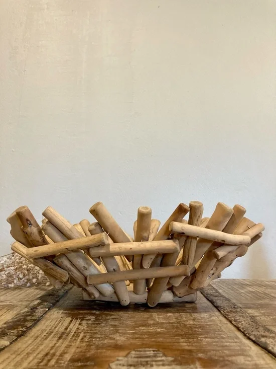 Rustic Driftwood Decorative Bowl - Picture 2 of 16